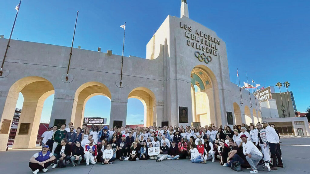 Olympic Athletes Gather at the Los Angeles Memorial Coliseum to Launch the LA28 Ticket Draw Registration